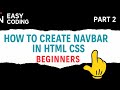 How to Create Responsive Navbar in HTML &amp; CSS | Complete Tutorial for Beginners #tutorial 2