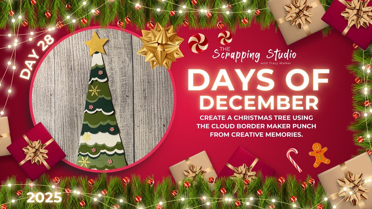 Дни декабря, день 28 | Мастер-класс по созданию многослойного скрапбука с рождественской елкой с ...