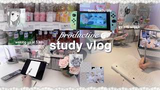 💬 5am study vlog [exam week, playing tomodachi life, productive]
