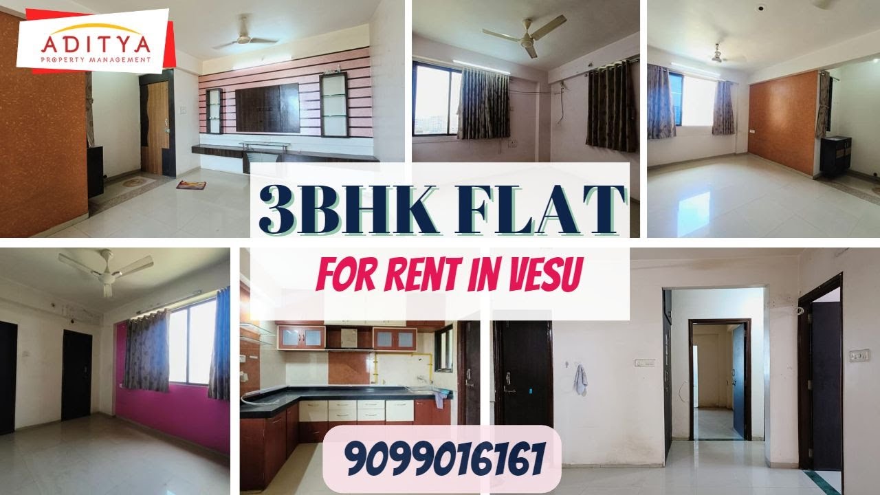 1626 Sq.ft 3BHK Flat For Rent In Vesu Surat Aditya Property