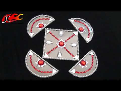 Kundan Rangoli ideas - Tutorial link in Description - JK Craft Ideas 121