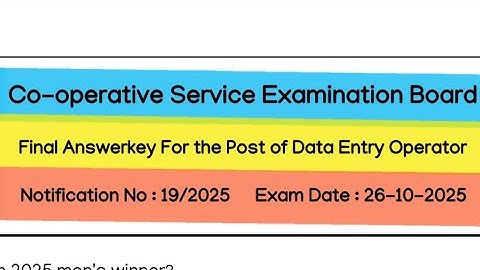 CSEB Data Entry Operator Final Answer Key (26/10/2025) | Kerala PSC | PSC #csebexam #cseb #dataentry