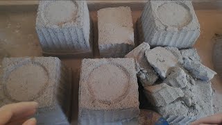 Silky reused cement dry floor crumbling big shapes asmr