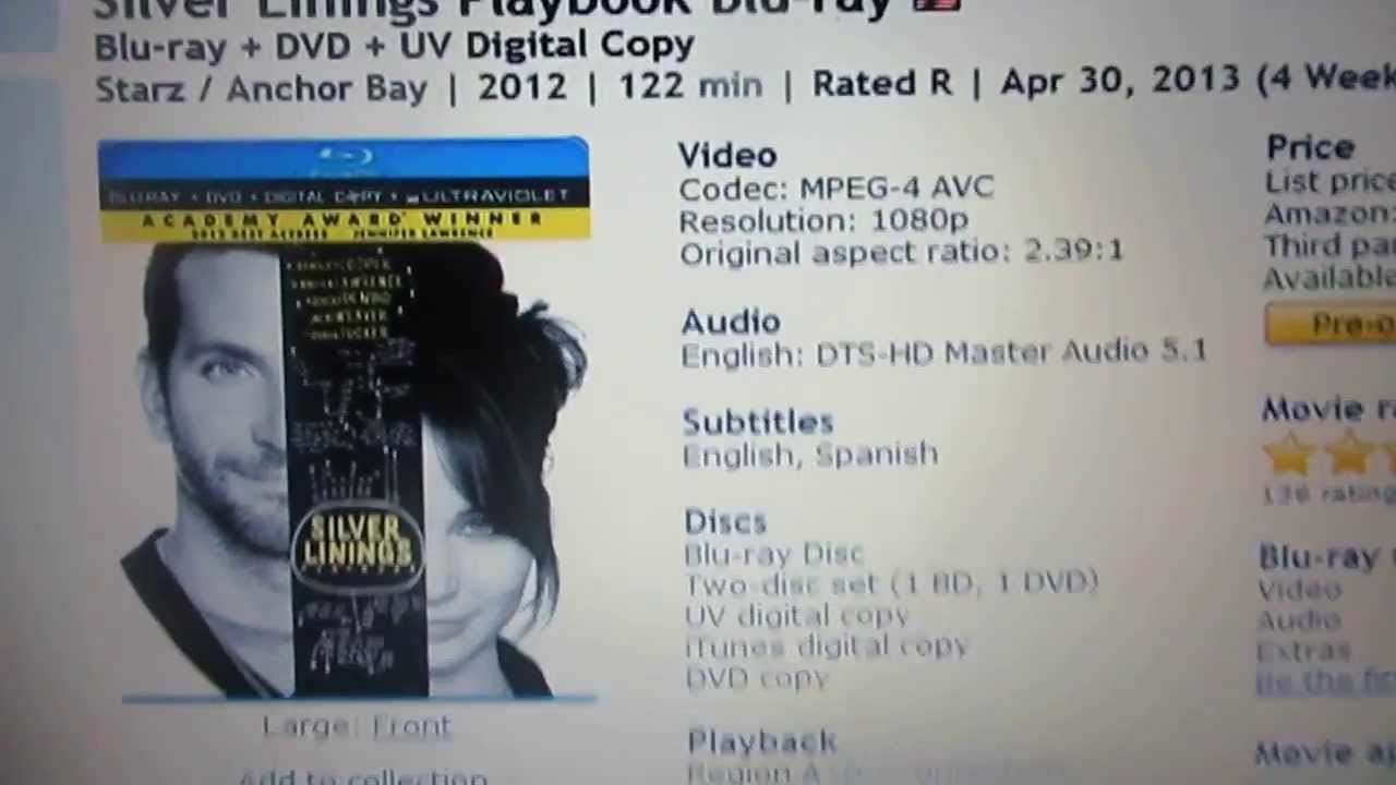 April Blu-Ray Update (Django Unchained, Silver Linings Playbook, Gangster Squad and more!!)