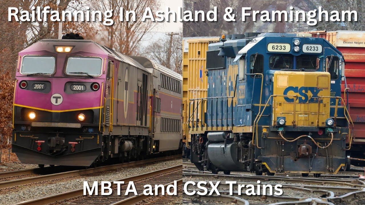 Railfanning In Ashland & Framingham | MBTA and CSX Trains | 1/6/2024 ...