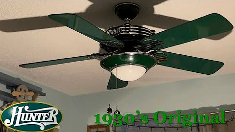 52” Hunter 1930’s Original ceiling fan (Hunter Green, 2024 remake with Commentary)