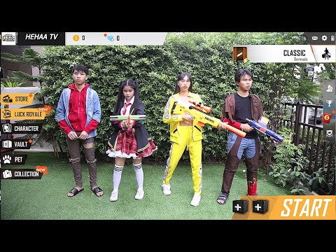 หนังสั้น เกม Free fire ในชีวิตจริง ภาค 2 คู่จิ้น NerfWar