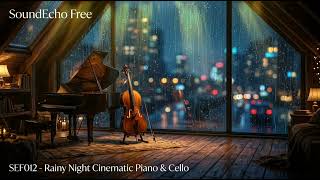 Rainy Night Cinematic Piano & Cello | Cozy Ambient Rain Music |No copyright| SEF012 | SoundEcho Free