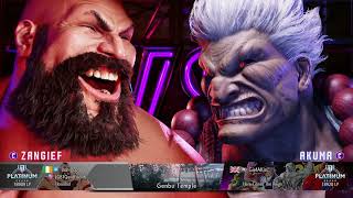 Street Fighter 6 - Zangief v Akuma - Diamond rank up, full set