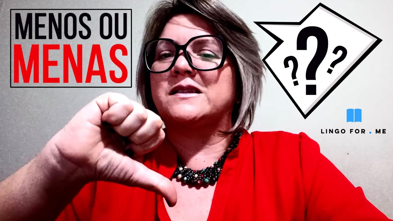 Menos ou Menas em Português? - YouTube