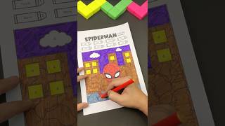 Spiderman Coloring Pages | Color By Number Spiderman Template #spiderman