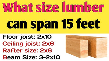 What size lumber can span 15 feet | Floor Joist, Ceiling joist, rafter & beam size for a 15 ft span