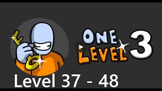 One Level 3: Stickman Jailbreak Level 37 - 48 Walkthrough (RTU Studio)