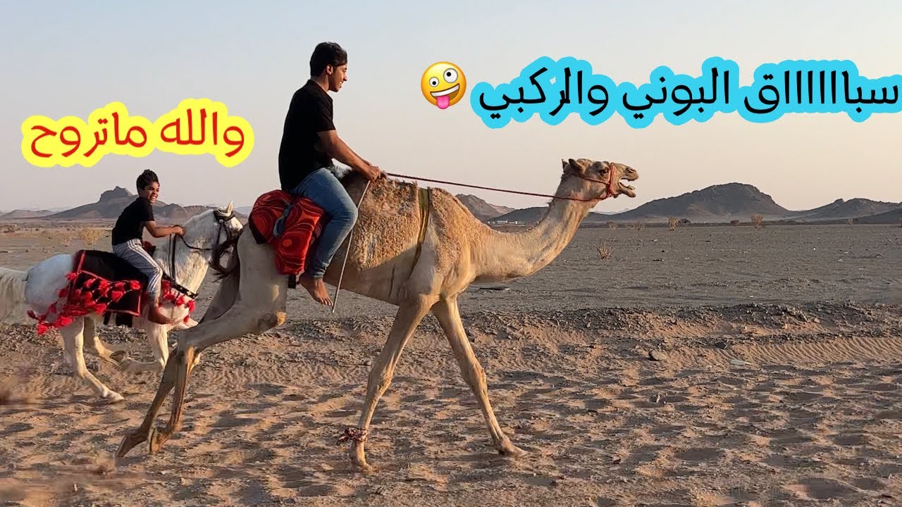 سباق البوني والرحول(الركبي)🐎🐪|فتح جود على قمرا🐎