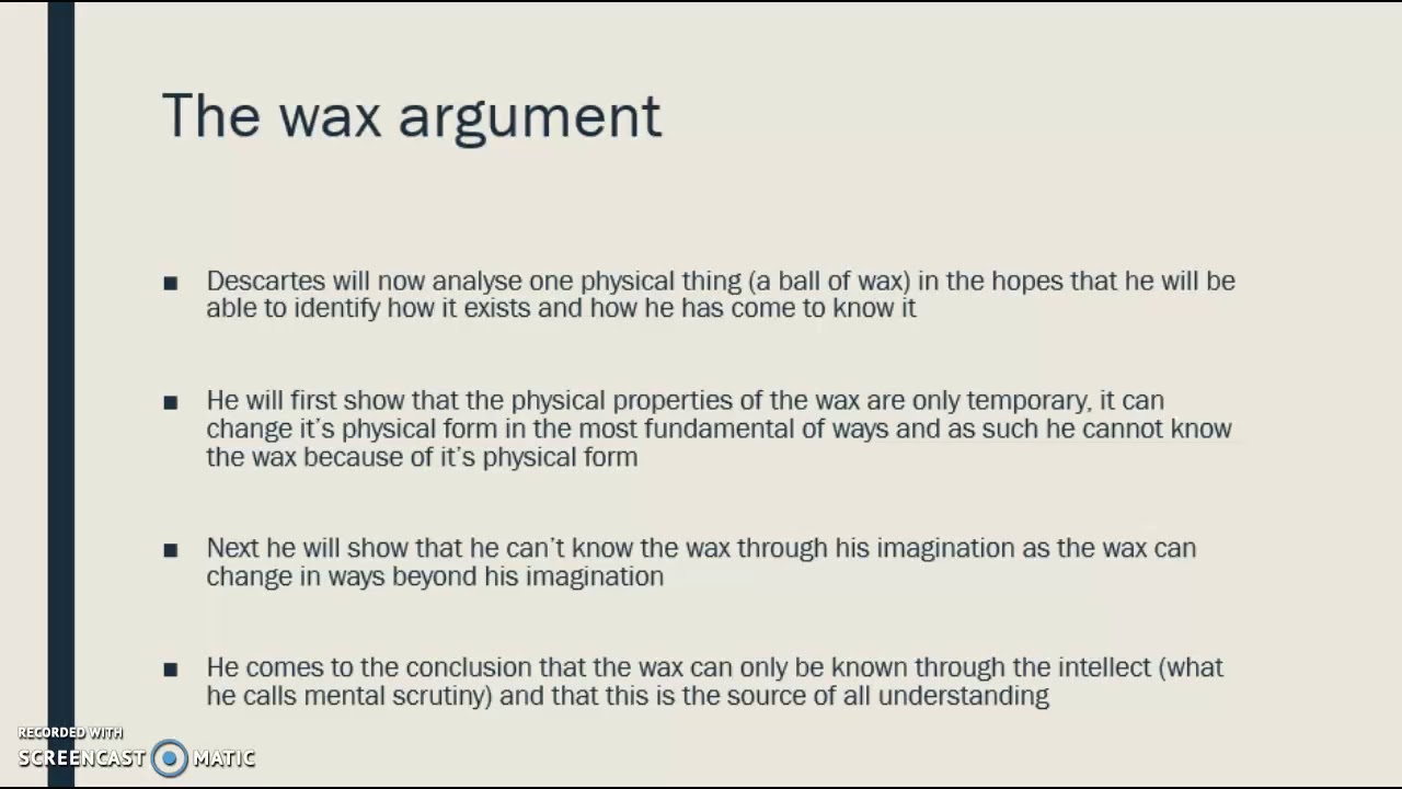 descartes second meditation essay descartes meditation 2 arguments