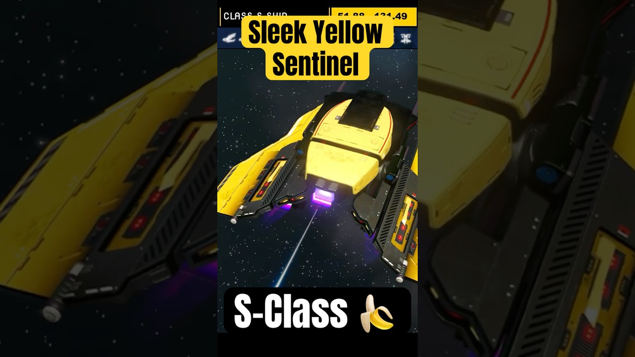No Man's Sky: элегантный желтый корабль-страж S-класса — чудо со сверхспособностями!