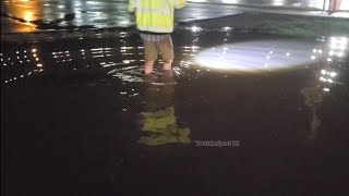 Draining Flooded Niagara Falls Street