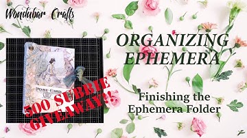 Organizing Ephemera & 500 Sub GIVEAWAY! Finishing Ephemera Folder with Crafty Cat’s Buttons digital