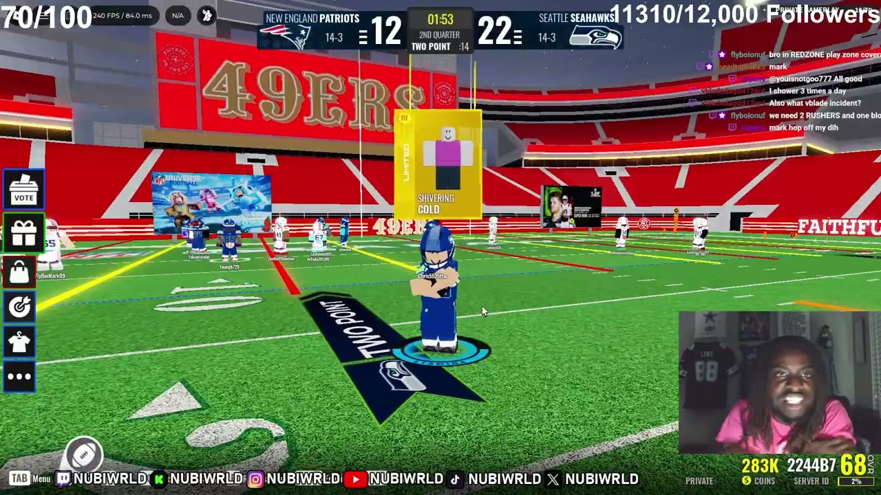 Nubiwrld Plays Super Bowl LX On NFL Universe Football!