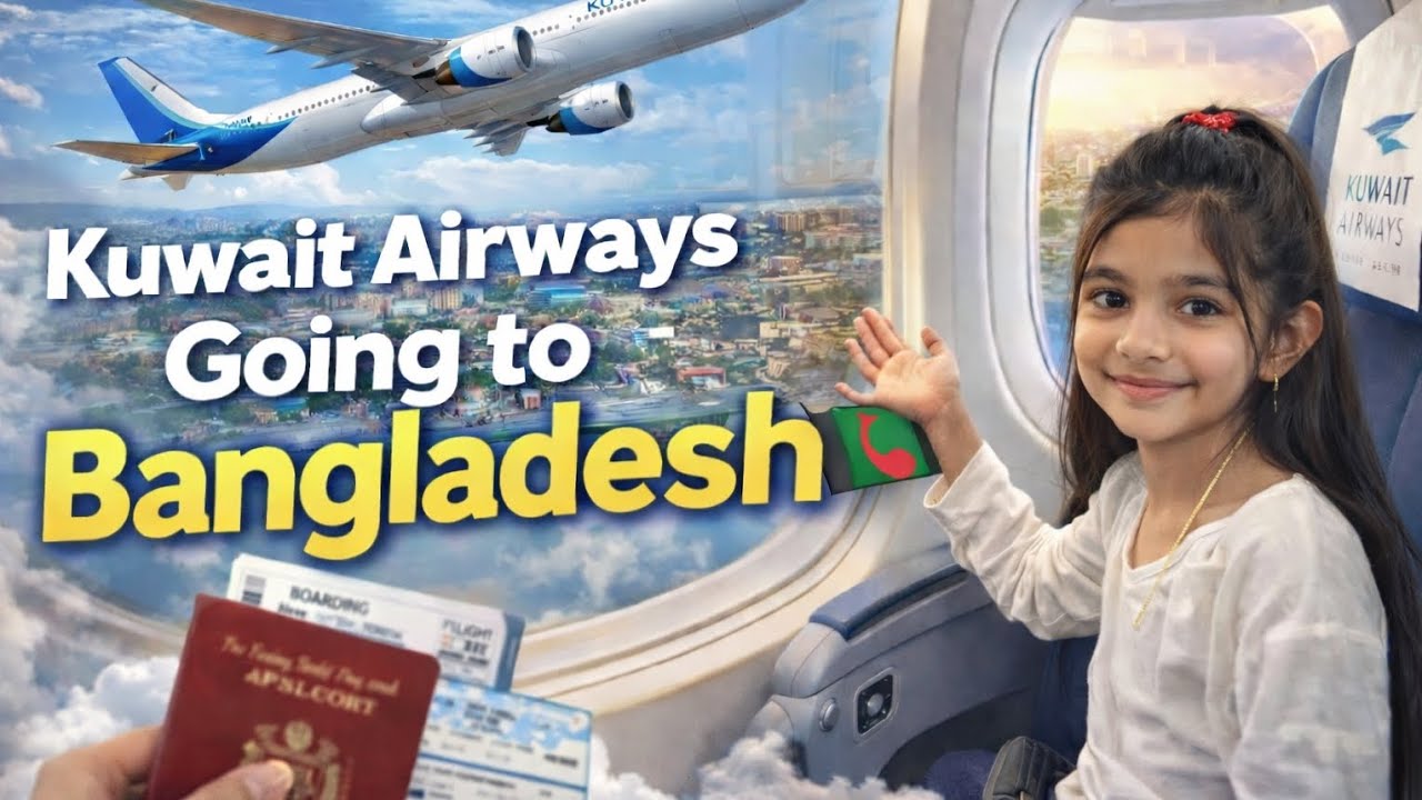 “From Kuwait to Bangladesh 🇧🇩✈️ | First Time Flight Experience on Kuwait Airways!”