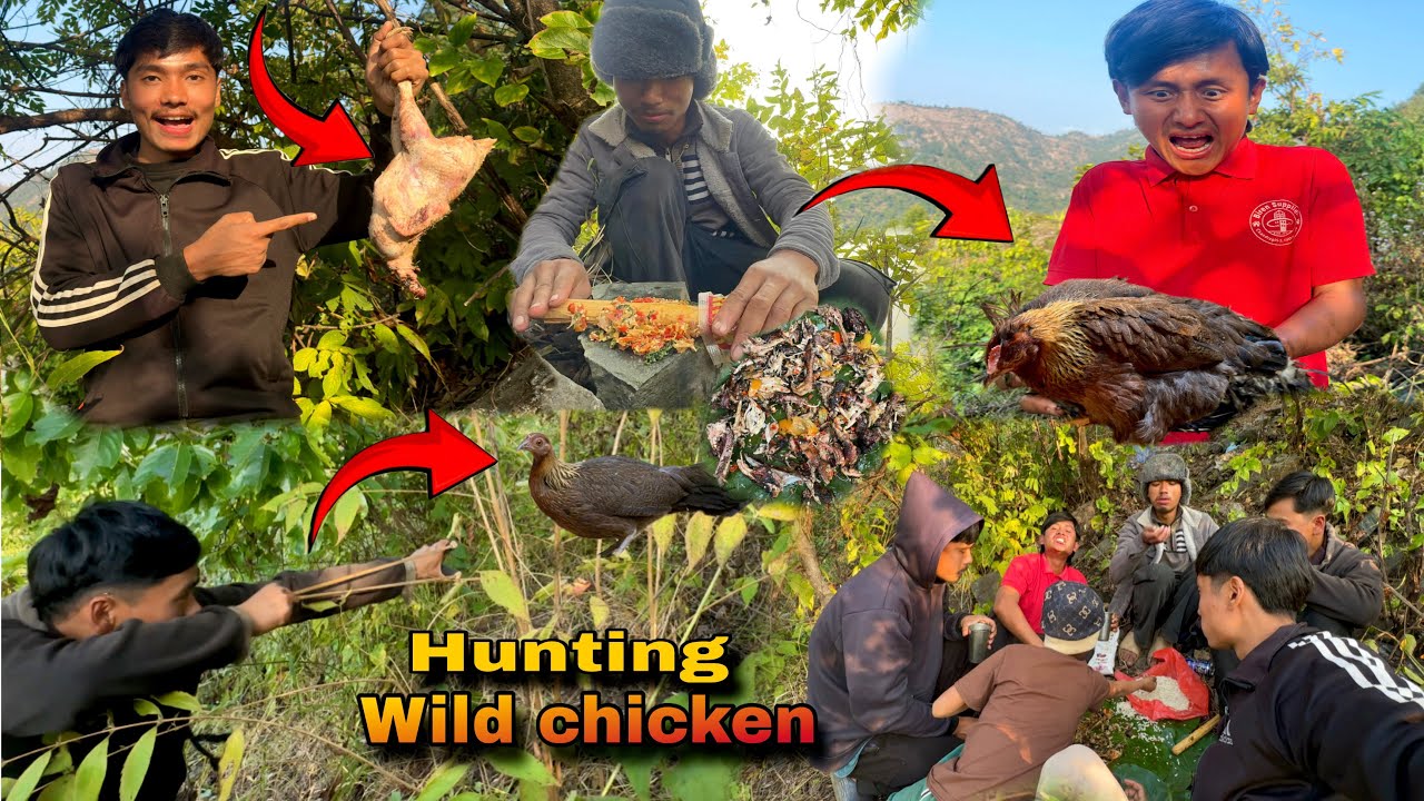 Hunting Wild Chicken & Eating in the Jungle 😱 बन कुखुराको मासु हड्डी समेत खायौं😀🌿