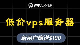 【vps推荐】 便宜的vps vpsserver服务器价格、购买过程、性能和网速评测，新用户赠送$100