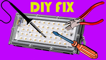 DIY How To Fix Repair LED Flood Light Projector Lamp | Free & Easy