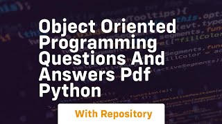 object oriented programming questions and answers pdf python