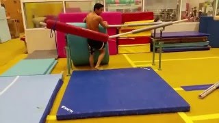 Breaking the Pbars during Healy / Rare Fail / Artistic Gymnastics