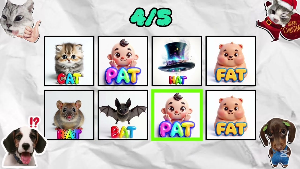 SLOW TO FAST SAY THE WORD ON BEAT . LEVEL 1-3