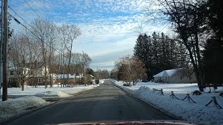 Snowy Vermont Winter Drive | Northeast Neighborhood in Rutland 
