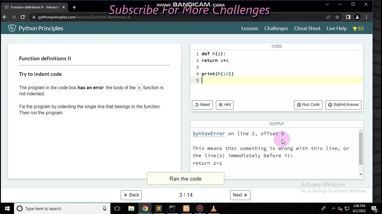 Python Principles || Challenges || Functions iii - YouTube
