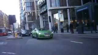 supercars in london february 2014(loud c63&#39;s,sls,aventador,458)