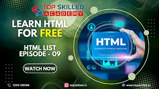 HTML Full Course for Beginners in Tamil – List | Part - 9