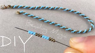 Double Spiral Beaded Rope Tutorial: How to Make a Beaded Chain