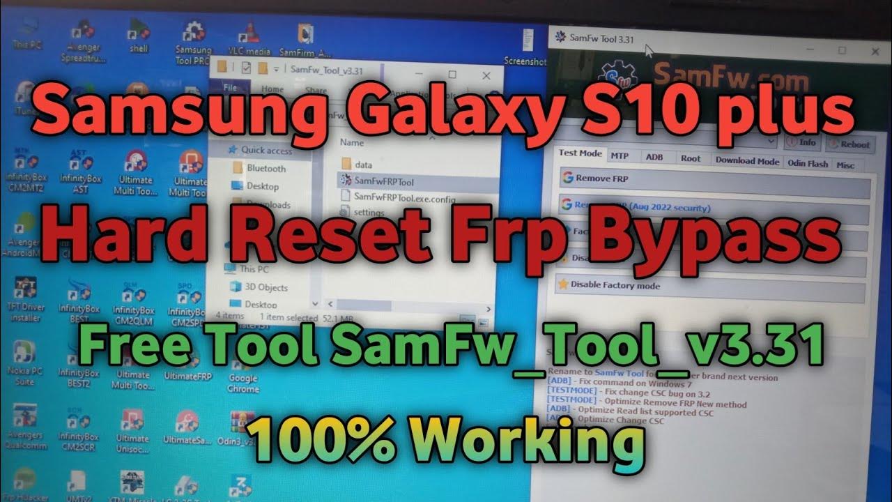 Samsung galaxy s10 plus g975f hardreset frp bypass 2023 samfw tool v3