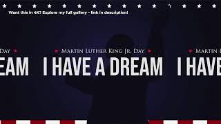 Free Animation | Martin Luther King Jr. Silhouette with USA Flag Colors | MLK Day Stock Footage