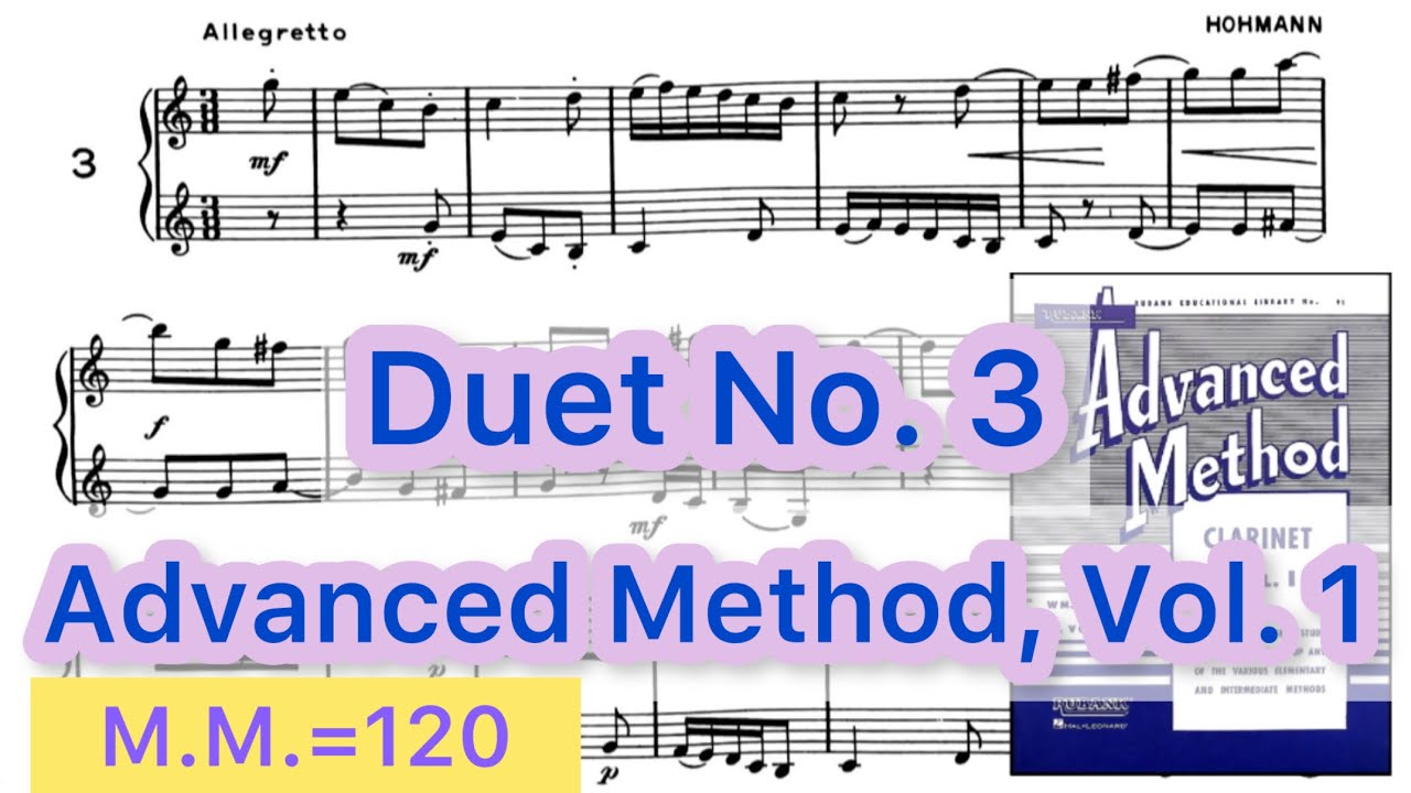 Duet No. 3 / Rubank Advanced Method for Clarinet, Vol. 1 / Duet / Part ...