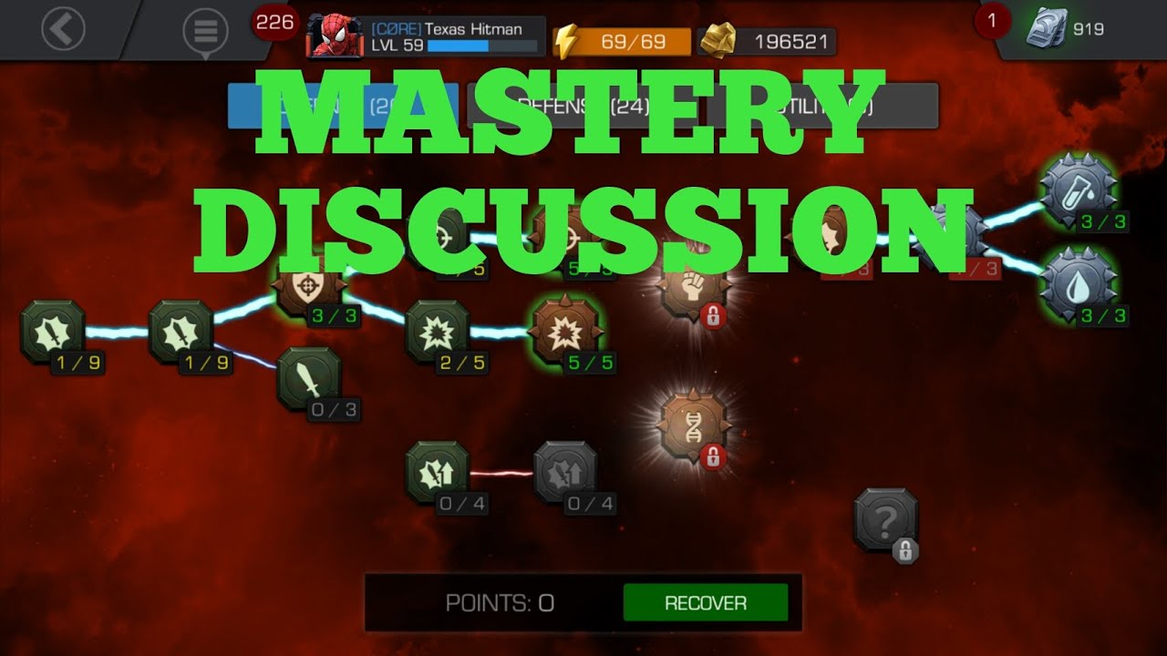 Mcoc Best Mastery Setup