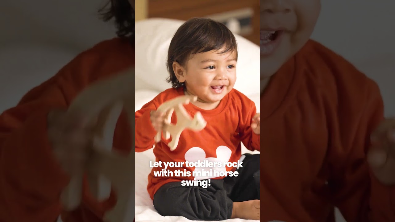 Mini Neem Wooden Swing Horse – Fun, Safe & Perfect for Balance!