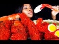 KING CRAB SEAFOOD BOIL MUKBANG | HOT CHEETOS | SEAFOOD MUKBANG | CHEESE ALFREDO SAUCE | ASMR EATING