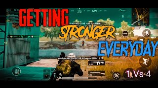 GETTING STRONGER EVERYDAY || PUBGMOBILE || CLUTCH MONTAGE || VIVO Z1 PRO