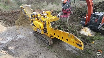 5800 CBI Grinder demonstration by Equip2 - forestry slash processing