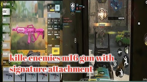 cod | kill enemies m16 gun with signature attachment