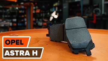How to change front brake discs and front brake pads on OPEL ASTRA H TUTORIAL | AUTODOC