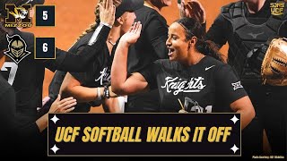 UCF Softball with a thrilling walk off win over Missouri