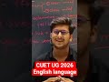 CUET UG 2026 English Language #bhuadmission #cuetug2026 #dhruv #englishlanguage