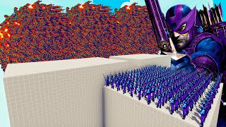 100x HAWKEYE + 1x GIANT vs EVERY GOD  Totally Accurate Battle Simulator TABS