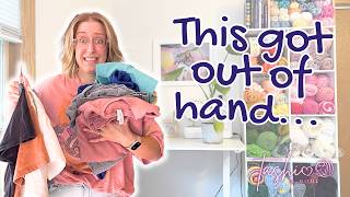 ✨Upcycling Clothes for My Biggest Market Yet (with Crochet!) 🧶 Small Business Vlog // Tashi at Home