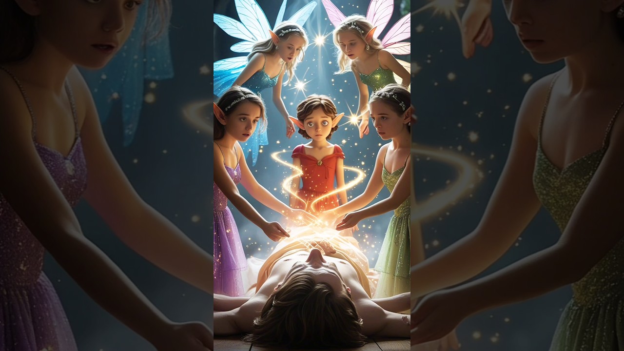 "No Magic Needed – The Brave Little Fairy helps the elder one ."